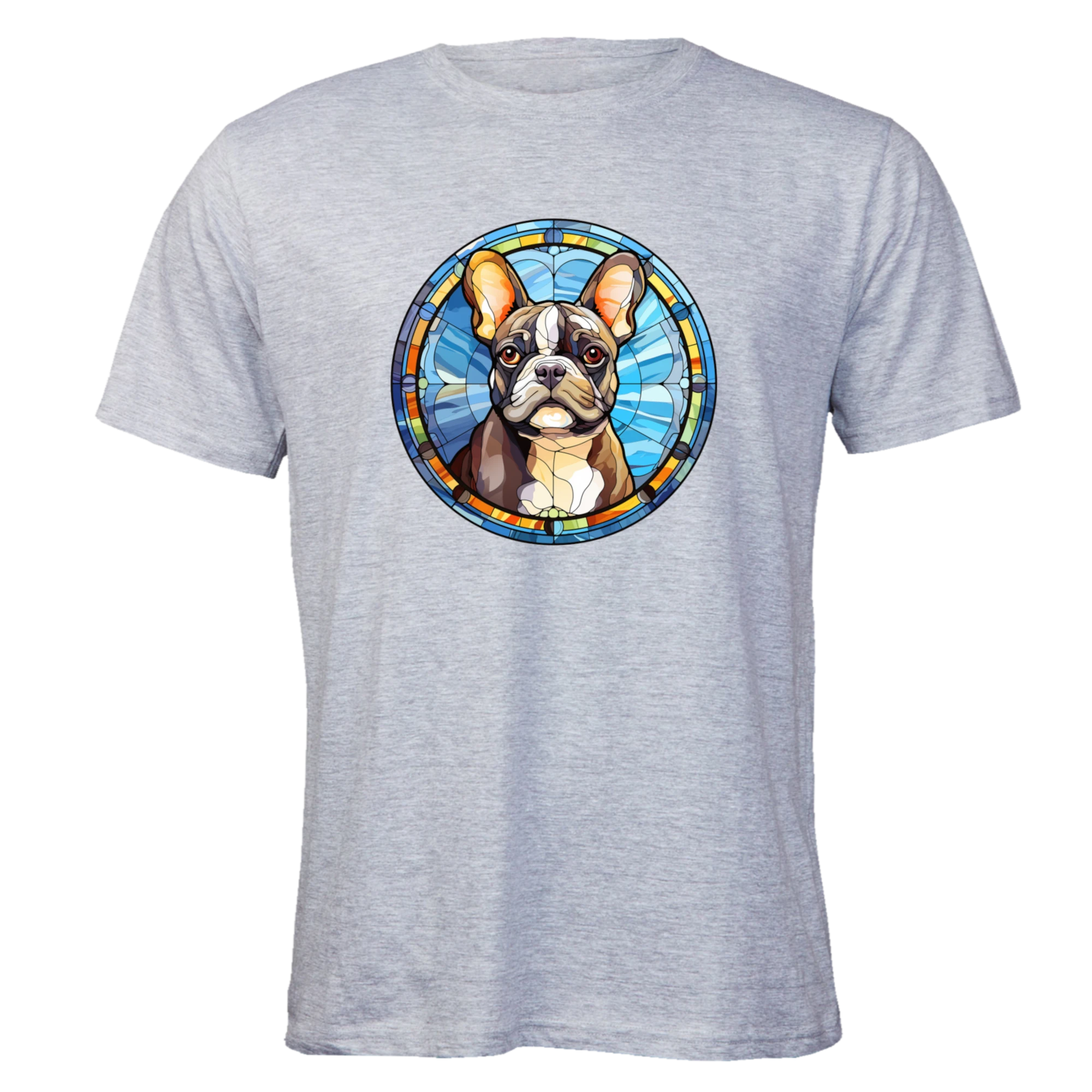 French Bulldog T-shirt: Grey-Melange