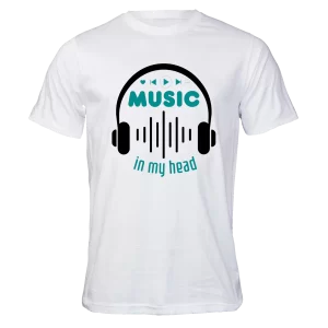 Music in my head T-shirt: White