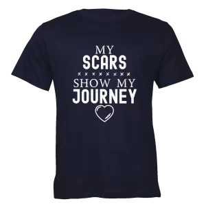 My scars show my journey T-shirt: Navy